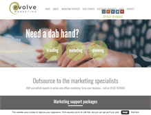 Tablet Screenshot of evolve-marketing.co.uk